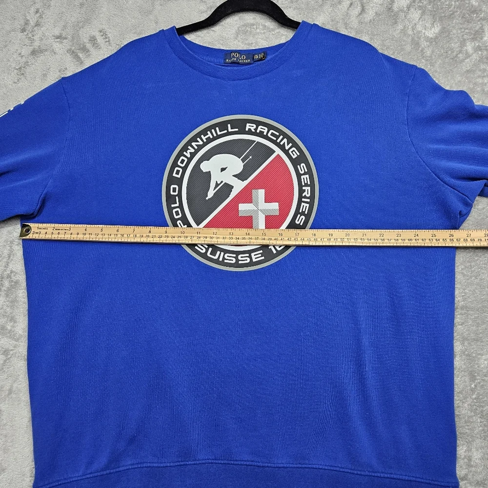 Polo Ralph Lauren Downhill Racing Series Suisse 16 Crewneck Sweatshirt Blue XXL